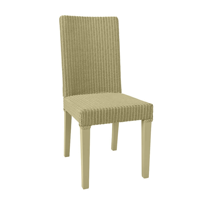 Chaise verte tressée - Bridget