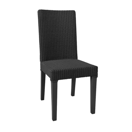 Chaise anthracite tressée - Bridget