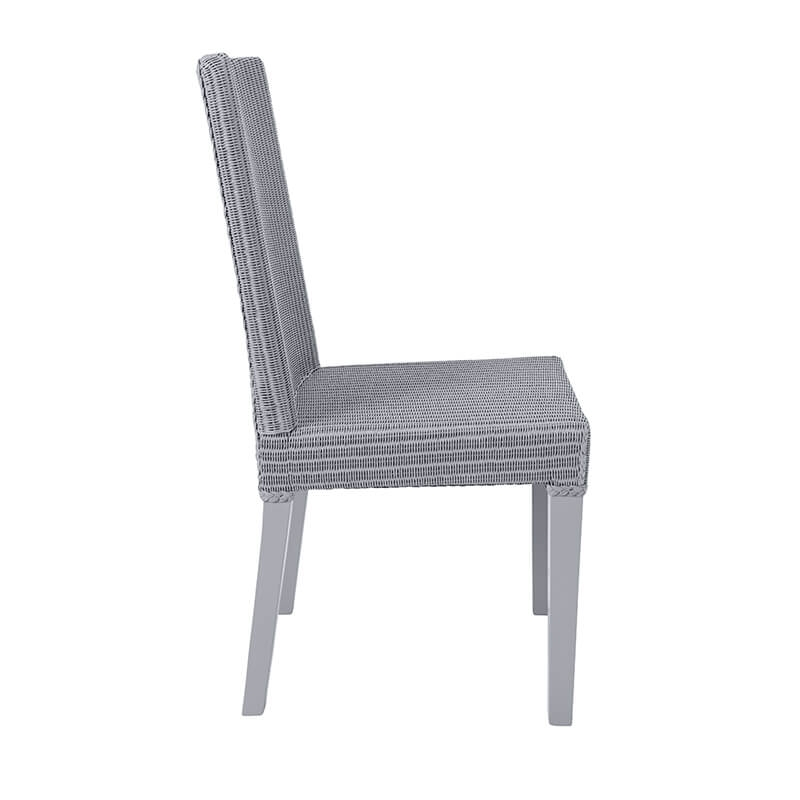 Chaise grise tressée en loom - Bridget