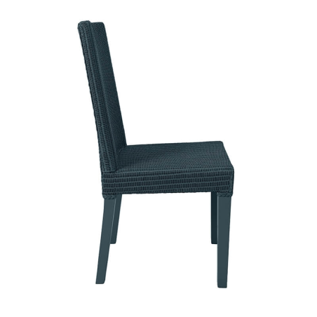 Chaise bleue en loom tressé - Bridget