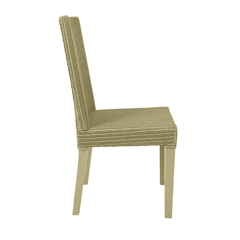 Chaise tressée verte - Bridget