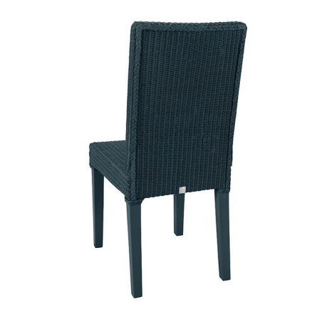 Chaise bleue en loom tressé - Bridget