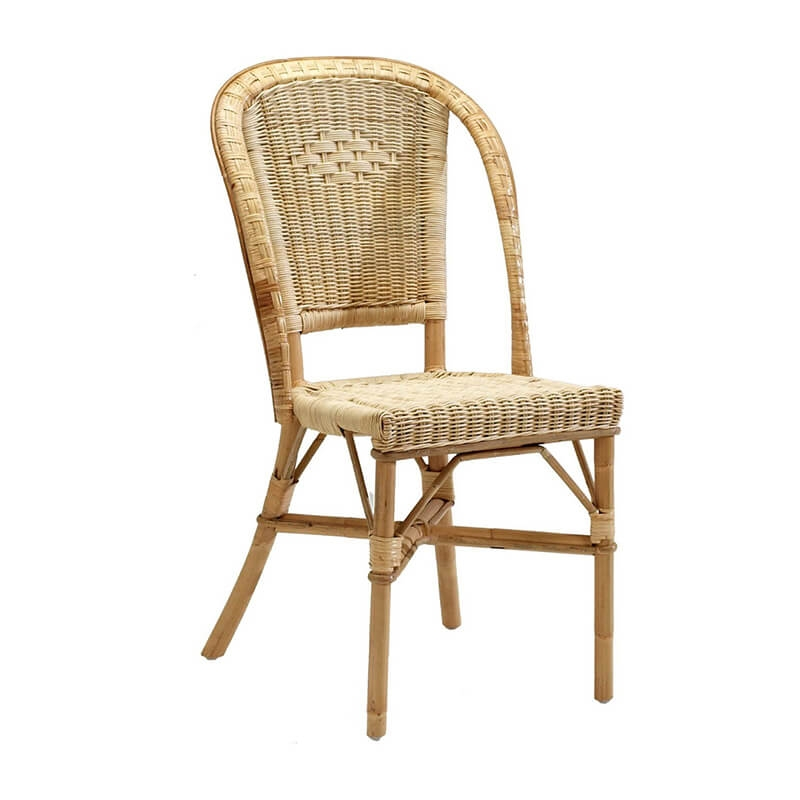 Chaise rétro en rotin - Albertine