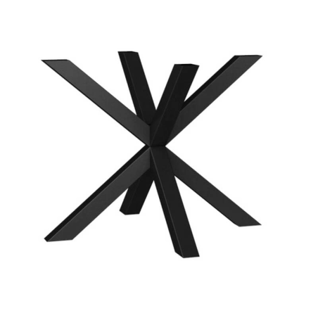 Pied de table central design en métal noir forme Mikado - Rosace