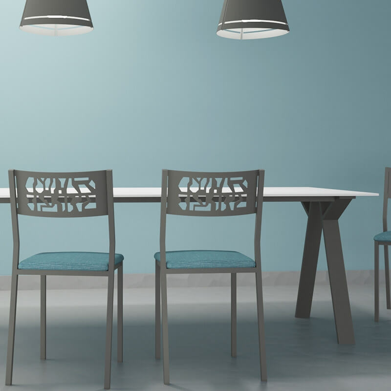 Piétement de table en métal design fabrication française - Wasabi