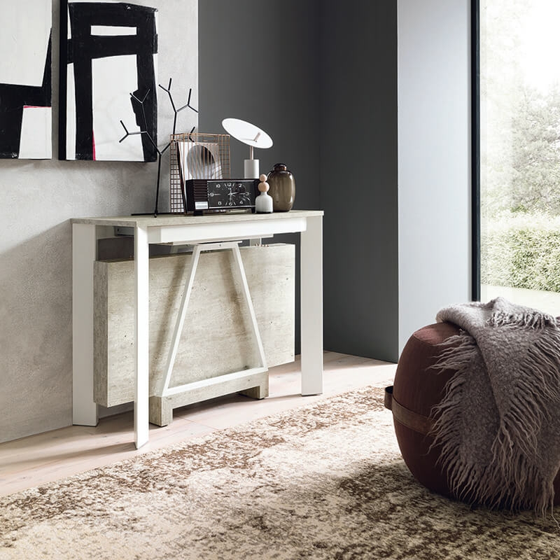 Console transformable en table en mélaminé - Trek