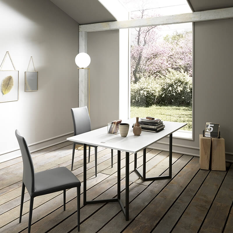 Table console avec allonges en mélaminé - Flap