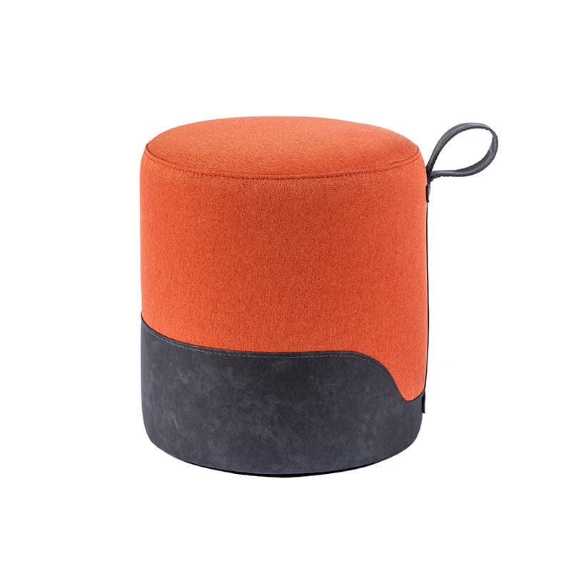 Pouf rond orange - Edith