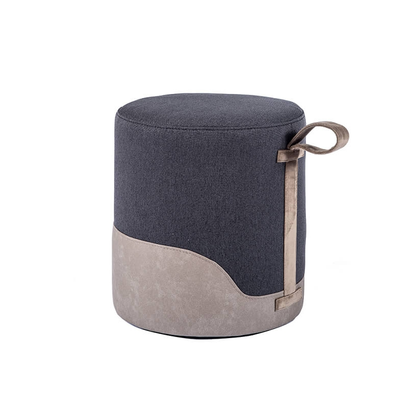 Pouf rond gris - Edith