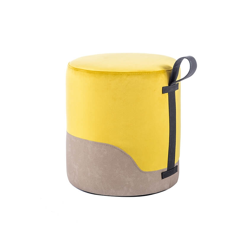 Pouf rond jaune - Edith