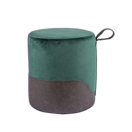 Pouf rond vert - Edith