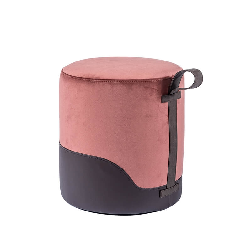 Pouf marron bicolore - Edith