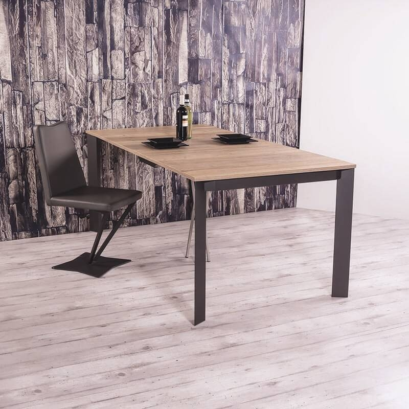 Table console extensible en mélaminé imitation bois - Trek