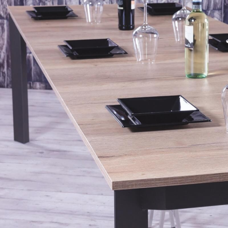 Console transformable en table en mélaminé imitation bois - Trek