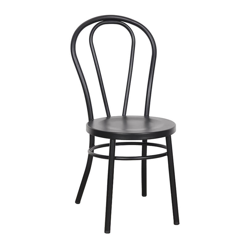 Chaise bistrot vintage en métal noir - Madina