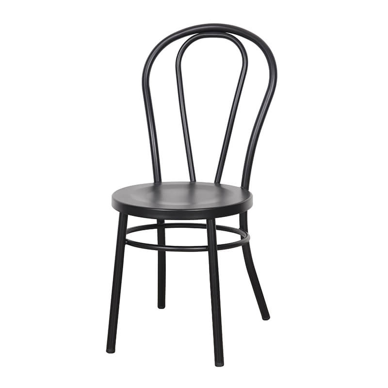 Chaise bistrot style vintage noire - Madina