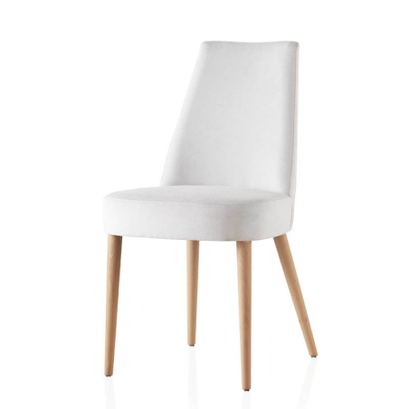 Chaise confortable en bois et tissu - Brisa