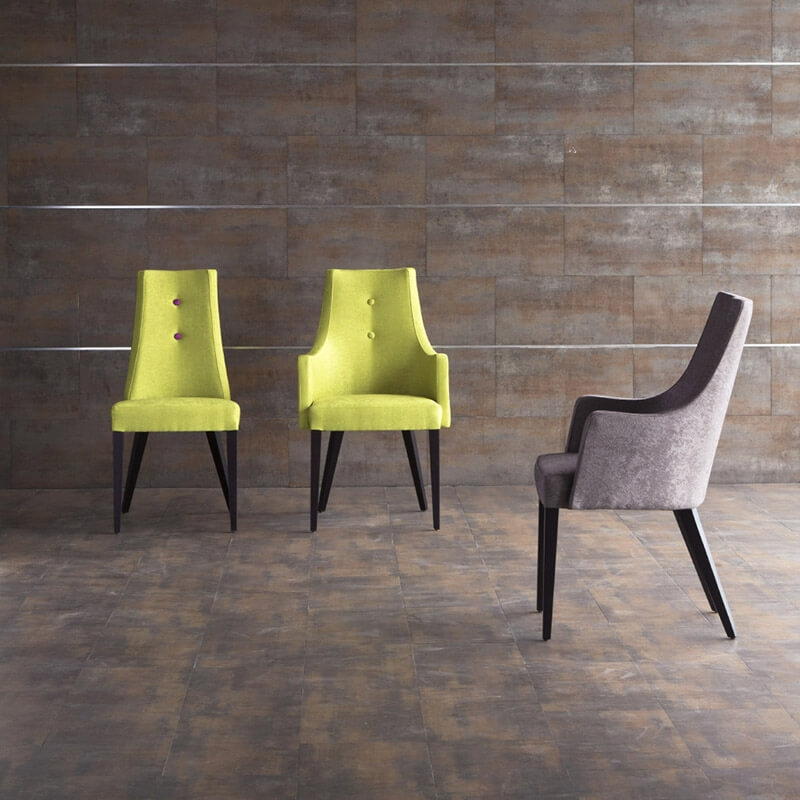 Fauteuil contemporain en tissu et pieds bois - Park Bridge