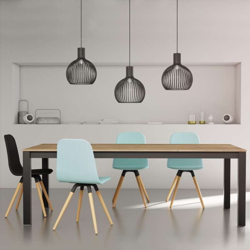 Chaise nordique en synthétique et bois - Nuba