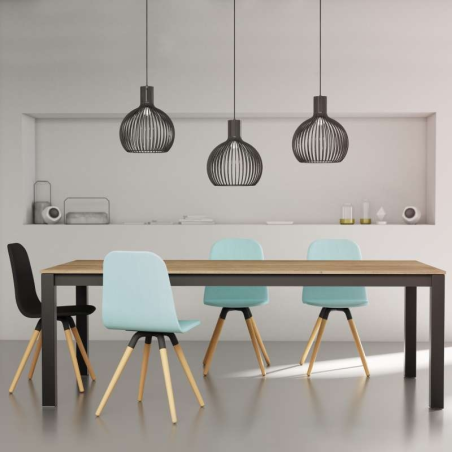 Chaise nordique en synthétique et bois - Nuba