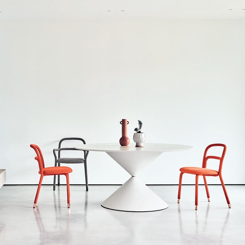 Table de salle à manger ronde design en bois - Clessidra Midj