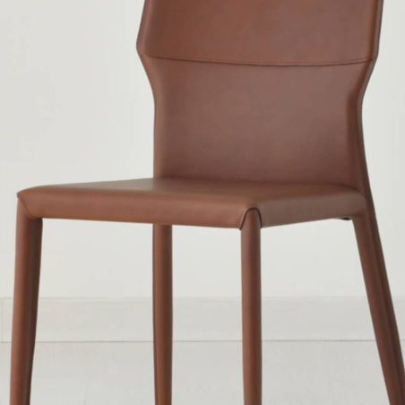 chaise de salle à manger en croûte de cuir hauteur 86 cm - Maryl A