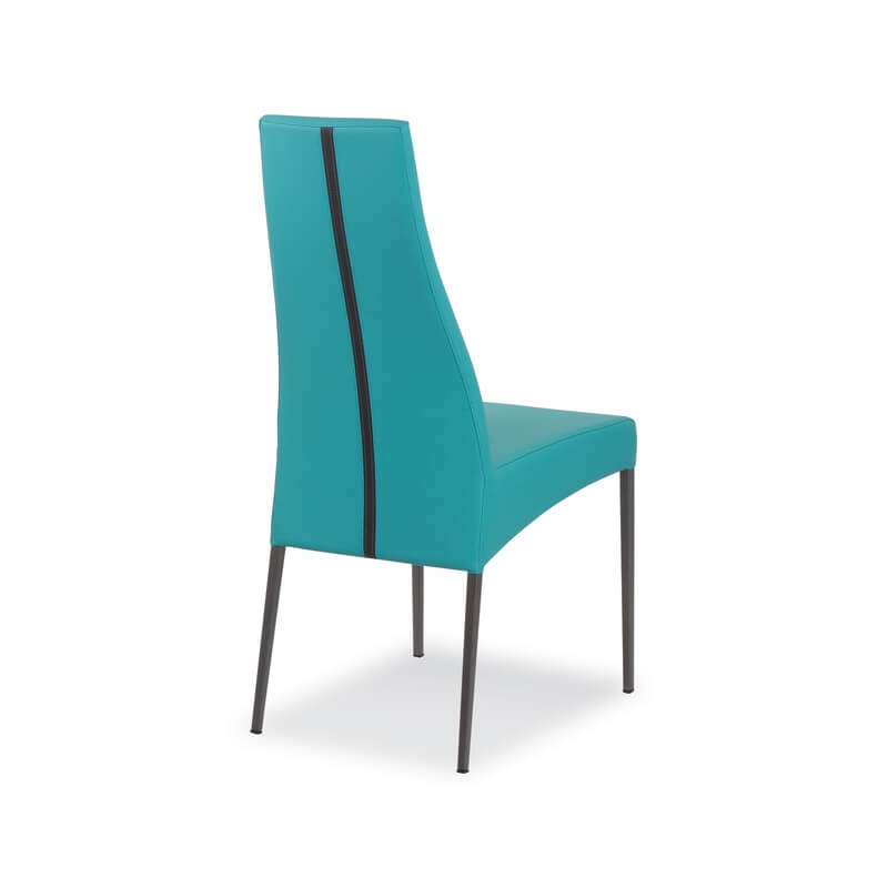 chaise italienne de salle à manger en cuir - Carla