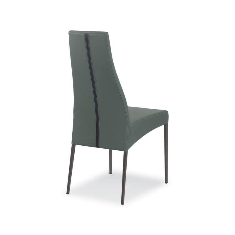 chaise italienne de salle à manger en cuir - Carla