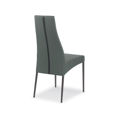 chaise italienne de salle à manger en cuir - Carla