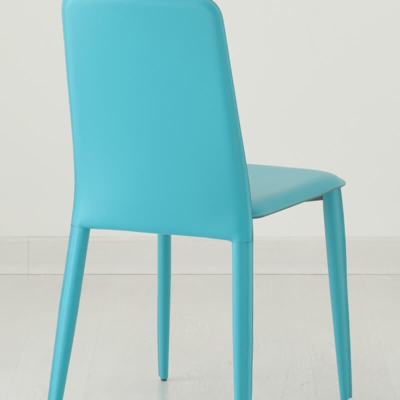 chaise contemporaine en croûte de cuir Ely 2