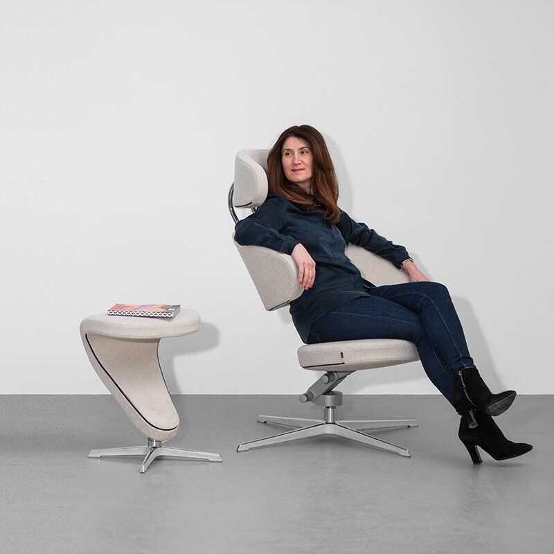 Fauteuil de relaxation ergonomique blanc - Peel Varier®