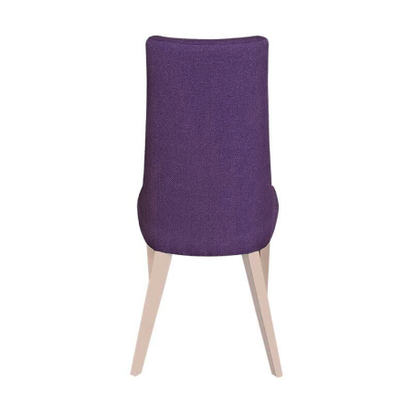 Chaise contemporaine en tissu violet et pieds bois - Park