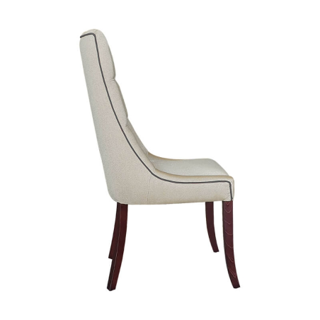 Chaise en tissu matelassée de séjour - Carol