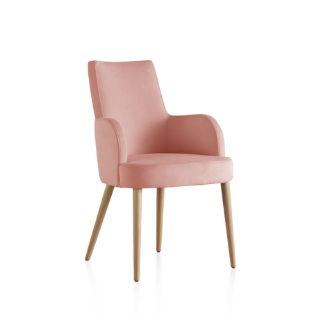 Fauteuil confortable en tissu et pieds bois - Brisa Bridge