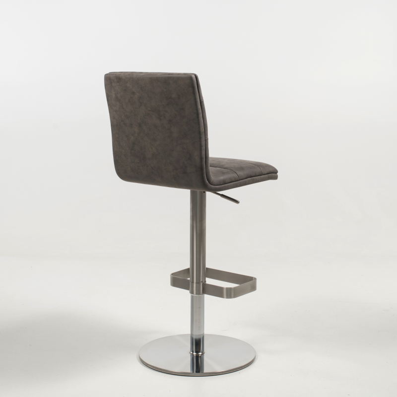 Tabouret réglable pied métal et coque rembourrée - Nouméa 2