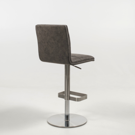 Tabouret réglable pied métal et coque rembourrée - Nouméa 2