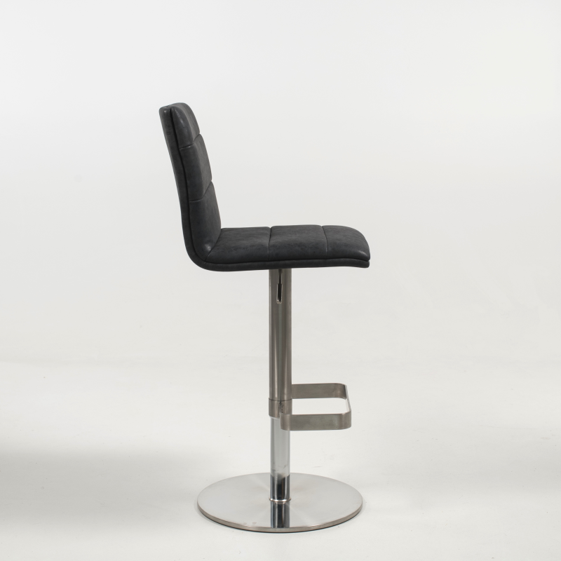 Tabouret réglable en hauteur coque noire - Nouméa