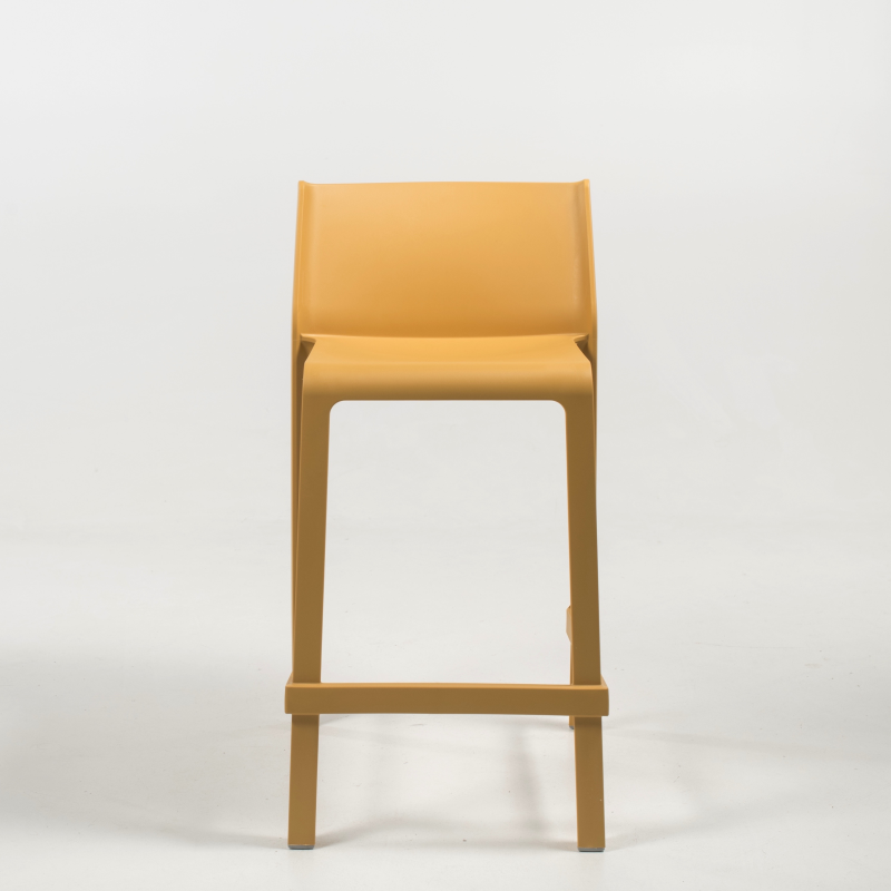 Tabouret snack de jardin empilable en polypropylène jaune - Trill mini 5
