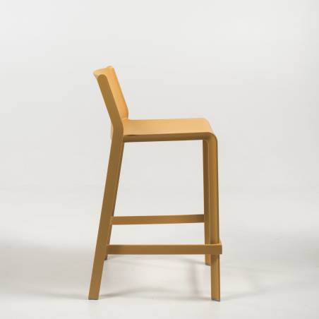Tabouret snack de jardin empilable en polypropylène jaune - Trill mini 3