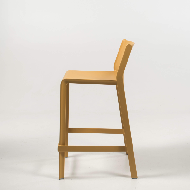 Tabouret snack de jardin empilable en polypropylène jaune - Trill mini 4