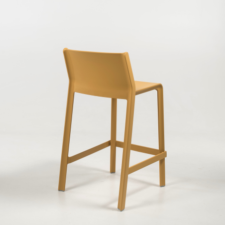 Tabouret snack de jardin empilable en polypropylène jaune - Trill mini 7