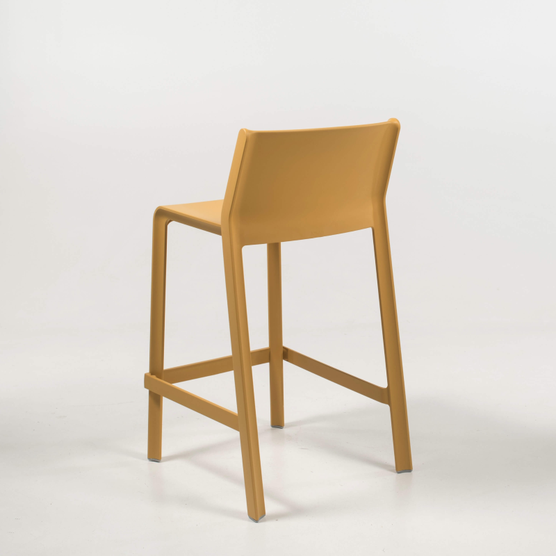 Tabouret snack de jardin empilable en polypropylène jaune - Trill mini 8