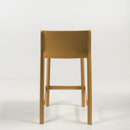 Tabouret snack de jardin empilable en polypropylène jaune - Trill mini 6