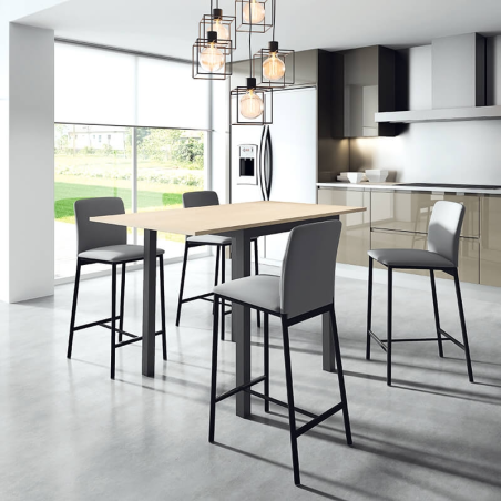 Table snack de cuisine extensible en stratifié - Vienna