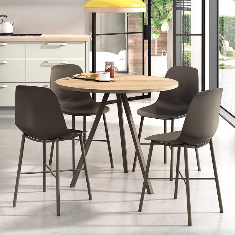 Table ronde moderne en stratifié - Triple