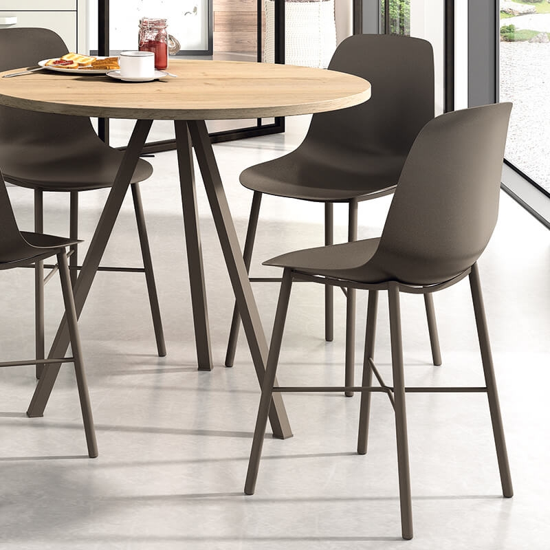 Table ronde moderne en stratifié - Triple