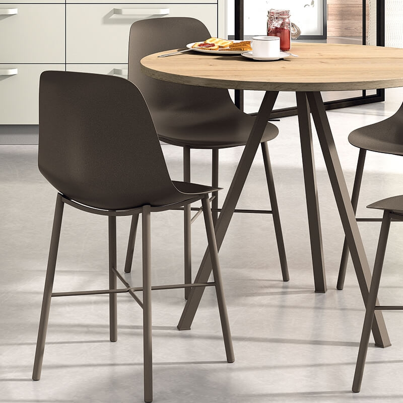 Table ronde moderne en stratifié - Triple