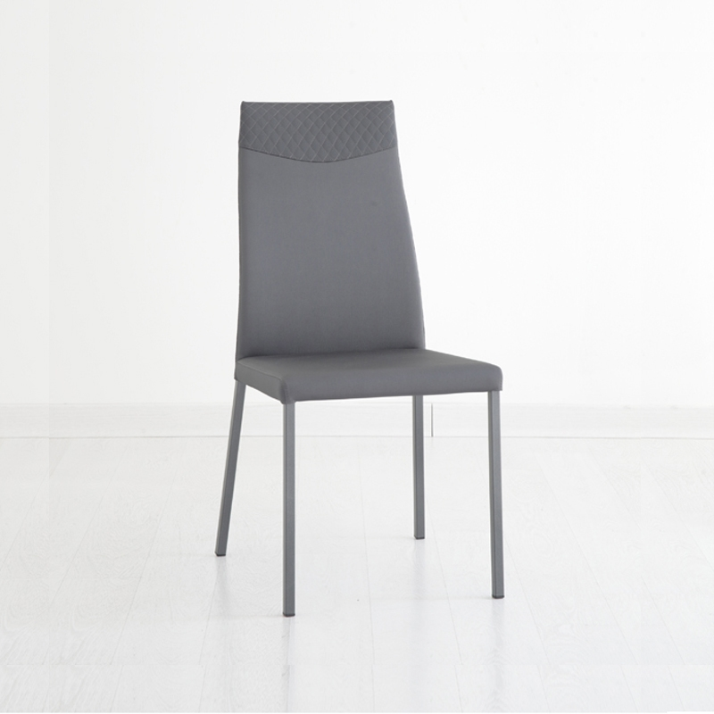 chaise matelassée contemporaine grise de salle à manger