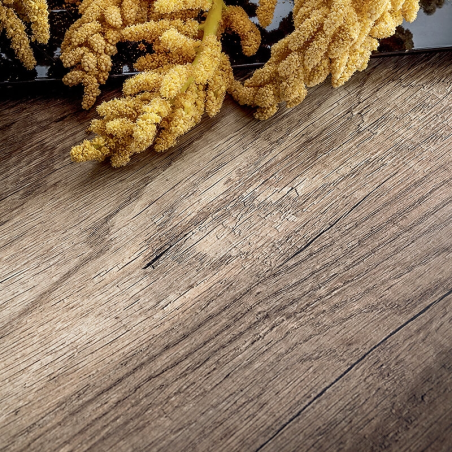 table de salle à manger en stratifié effet bois - Mario