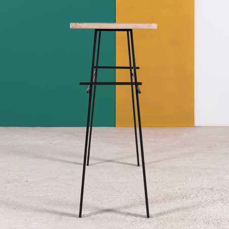 Console style industriel made in France en béton ciré et métal - Svelte